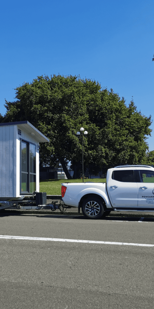 Pencarrow Cabins out for delivery